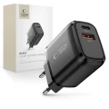 Ładowarka sieciowa Tech-Protect NCA30 PD 30W / QC3.0 USB-A / USB-C- czarna