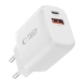 Ładowarka sieciowa Tech-Protect NCA20 PD 20W QC3.0 USB-A / USB-C + Kabel USB-C / USB-C 100cm - biała