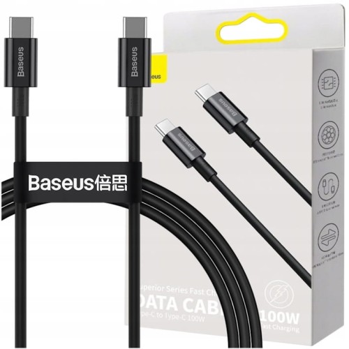 Kabel Baseus CATYS-C01 USB-C - USB-C PD QC FCP 100W 5A 480Mb/s 2m - czarny