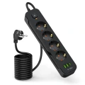 Listwa zasilająca Tech-Protect PCL4X3 4 gniazda 240V + 2xUSB-A + 1xUSB-C 200 cm - czarna