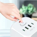 Listwa zasilająca Tech-Protect PCL3x4, 2x USB-A, 2x USB-C, 3x AC Typ Schuko - biała