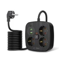 Listwa zasilająca Tech-Protect PCS3X4, 3 gniazda sieciowe, 2xUSB-A, 2xUSB-C 200 cm - czarna