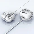 Etui Tech-Protect FlexAir z karabińczykiem na Samsung Galaxy Buds 3 / 3 FE / 3 Pro - przezroczyste