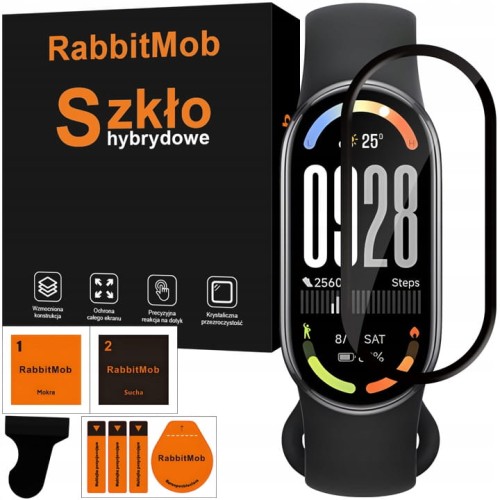 SZKŁO HYBRYDOWE 3D OCHRONNE DO XIAOMI MI SMART BAND 10 + ZESTAW DO MONTAŻU