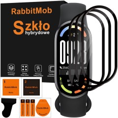 3X SZKŁO HYBRYDOWE 3D OCHRONNE DO XIAOMI MI SMART BAND 10 + ZESTAW DO MONTAŻU