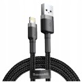 Kabel Baseus Cafule USB-A / Lightning 2A QC 3.0 3m - czarno-szary