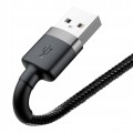 Kabel Baseus Cafule USB-A / Lightning 2A QC 3.0 3m - czarno-szary