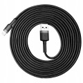 Kabel Baseus Cafule USB-A / Lightning 2A QC 3.0 3m - czarno-szary