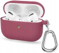 Etui RabbitMob do Apple AirPods Pro 3 z karabińczykiem, Cover Case | Bordowe