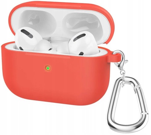 Etui RabbitMob do Apple AirPods Pro 3 z karabińczykiem, Cover Case | Czerwone