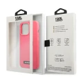 Etui Karl Lagerfeld Silicone Plaque na iPhone 13 Pro Max - fuksjowy
