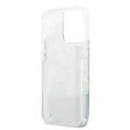 Etui Guess Flower Liquid Glitter na iPhone 13 Pro Max - zielone
