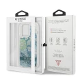 Etui Guess Flower Liquid Glitter na iPhone 13 Pro Max - zielone
