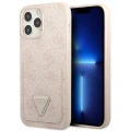 Etui Guess 4G Triangle Logo Cardslot na iPhone 13 Pro Max - różowe