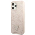 Etui Guess 4G Triangle Logo Cardslot na iPhone 13 Pro Max - różowe