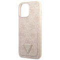 Etui Guess 4G Triangle Logo Cardslot na iPhone 13 Pro Max - różowe