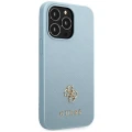 Etui Guess Saffiano 4G Small Metal Logo na iPhone 13 Pro Max - niebieskie