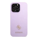 Etui Guess Saffiano 4G Small Metal Logo na iPhone 13 Pro Max - purpurowe