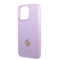 Etui Guess Saffiano 4G Small Metal Logo na iPhone 13 Pro Max - purpurowe