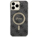 Etui Guess 4G MagSafe na iPhone 13 Pro Max - czarne