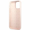 Etui Guess Silicone Script Gold Logo na iPhone 13 Pro Max - jasnoróżowe