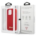 Etui Guess Silicone Vintage Gold Logo na iPhone 13 Pro Max - czerwone