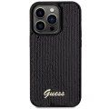 Etui Guess Sequin Script Metal na iPhone 13 Pro Max - czarne