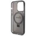Etui Guess Ring Stand Script Glitter MagSafe na iPhone 13 Pro Max - czarne