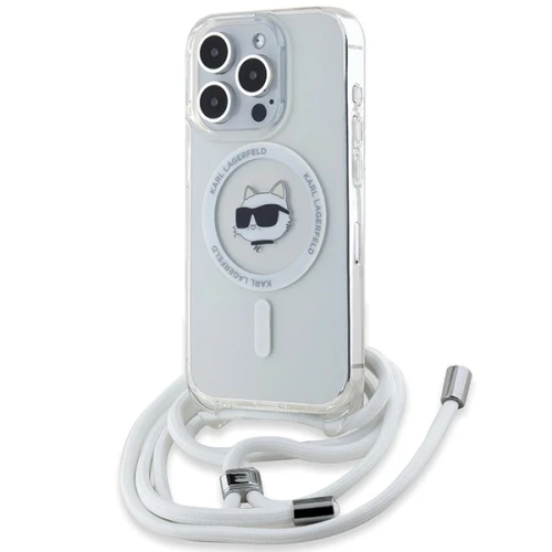 Etui Karl Lagerfeld IML Choupette Head & Cord MagSafe na iPhone 13 Pro Max - przezroczyste