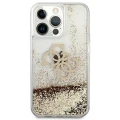Etui Guess 4G Big Liquid Glitter na iPhone 13 Pro Max 6,7" - złote