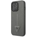 Etui Guess Saffiano Triangle Logo na iPhone 13 Pro Max 6,7" - srebrne