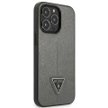 Etui Guess Saffiano Triangle Logo na iPhone 13 Pro Max 6,7" - srebrne