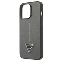 Etui Guess Saffiano Triangle Logo na iPhone 13 Pro Max 6,7" - srebrne