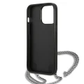 Etui Karl Lagerfeld Leather Textured and Chain na iPhone 13 Pro Max 6,7" - czarne