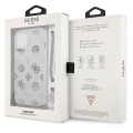 Etui Guess Peony Chain Collection na iPhone 13 mini - srebrne