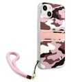 Etui Guess Camo Strap Collection na iPhone 13 mini - różowe