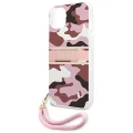 Etui Guess Camo Strap Collection na iPhone 13 mini - różowe