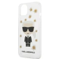 Etui Karl Lagerfeld Flower Ikonik Karl na iPhone 13 mini - przezroczyste