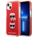 Etui Karl Lagerfeld Karl&Choupette Head na iPhone 13 mini - czerwone