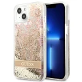 Etui Guess Paisley Liquid Glitter na iPhone 13 mini - złote