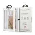 Etui Guess Paisley Liquid Glitter na iPhone 13 mini - złote