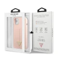 Etui Guess Silicone Triangle na iPhone 13 mini - różowe