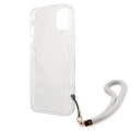 Etui Guess Flower Strap na iPhone 13 mini - złote
