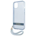 Etui Guess Translucent Strap na iPhone 13 mini - niebieskie