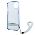Etui Guess Translucent Strap na iPhone 13 mini - niebieskie
