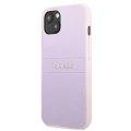 Etui Guess Saffiano Hot Stamp & Metal Logo na iPhone 13 mini - fioletowe