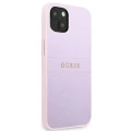 Etui Guess Saffiano Hot Stamp & Metal Logo na iPhone 13 mini - fioletowe