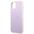 Etui Guess Saffiano Hot Stamp & Metal Logo na iPhone 13 mini - fioletowe