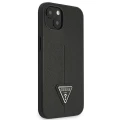 Etui Guess Saffiano Triangle Logo na iPhone 13 mini - czarne