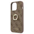 Etui Guess 4G Ring Stand na iPhone 13 Pro / iPhone 13 - brązowe